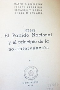 El Partido Nacional y el principio de la no intervención