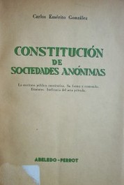 Constitución de Sociedades Anónimas