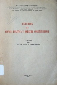 Estudios de Ciencia Política y Derecho Constitucional