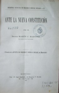 Ante la nueva Constitución