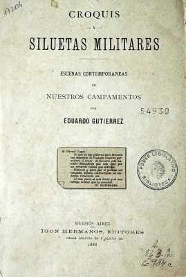 Croquis y siluetas militares : escenas contemporáneas de nuestros campamentos