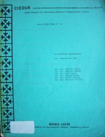 La coyuntura agropecuaria 1er. semestre de 1989