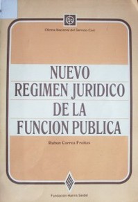 Nuevo régimen jurídico de la función pública