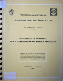 La política de personal en la administración pública uruguaya