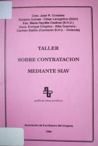 Taller sobre contratación mediante el SIAV