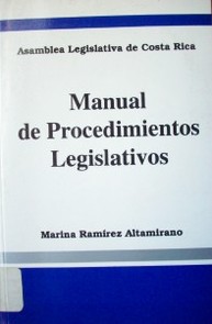 Manual de Procedimientos Legislativos
