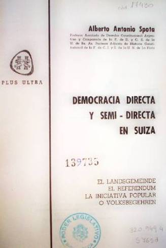 Democracia directa y semi-directa en Suiza