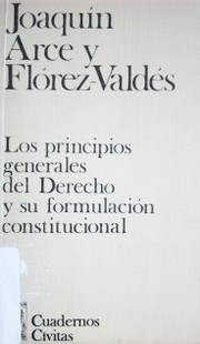 Los principios generales del Derecho y su formulación constitucional