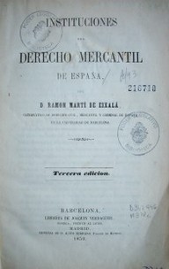 Instituciones del Derecho Mercantil de España