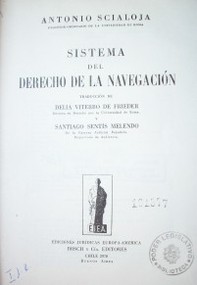 Sistema del derecho de la navegación