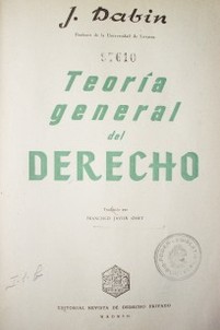 Teoría General del Derecho