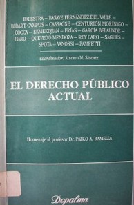 El Derecho Público actual : Homenaje al profesor Dr. Pablo A. Ramella