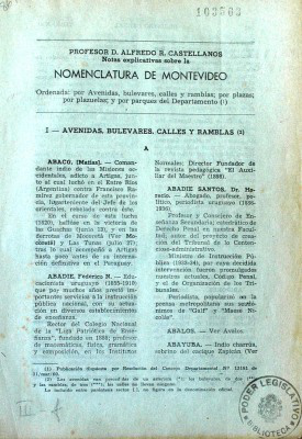 Notas explicativas sobre la Nomenclatura de Montevideo