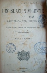 La legislación vigente de la República Oriental del Uruguay