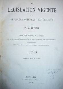 La legislación vigente de la República Oriental del Uruguay