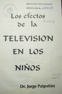 Los efectos de la televisión en los niños