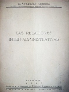 Las relaciones inter-administrativas