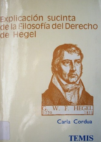 Explicación sucinta de la filosofía del derecho de Hegel