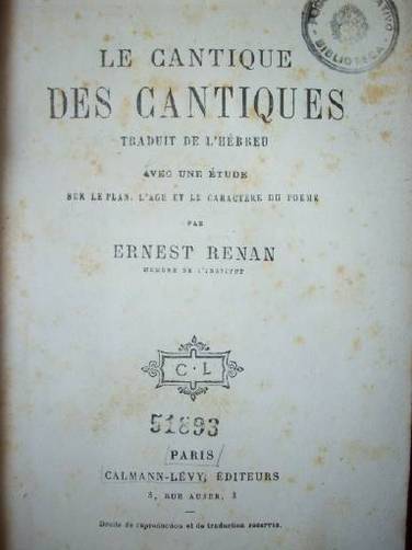Le Cantique des Cantiques