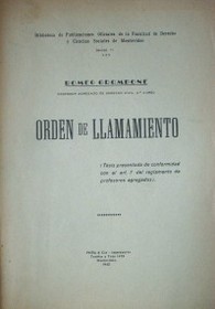 Orden de llamamiento