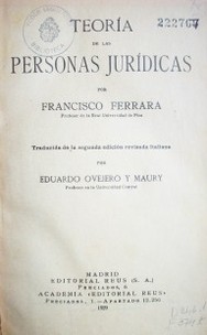 Teoría de las personas jurídicas