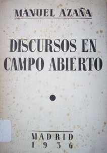 Discursos en campo abierto