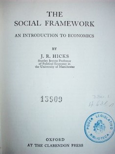 The social framework an introduction to economics