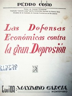 Las defensas económicas contra la gran depresión