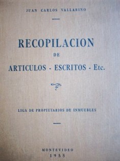 Recopilación de artículos, escritos, disertaciones, etc.