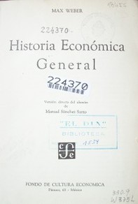 Historia económica general