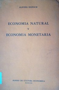 Economía natural y economía monetaria
