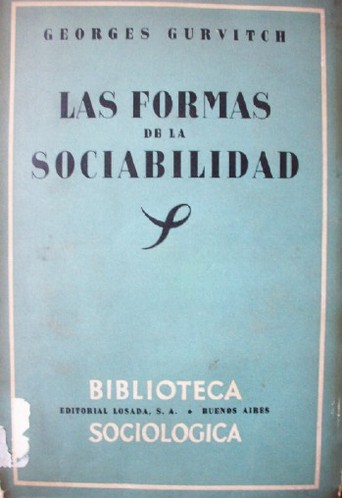 Las formas de la sociabilidad