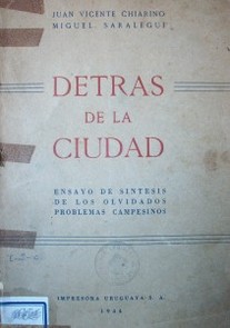 Detrás de la ciudad : ensayo de síntesis de los olvidados problemas campesinos