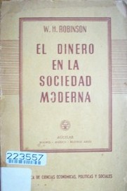 El dinero en la sociedad moderna