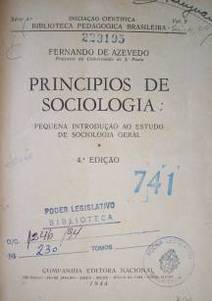 Principios de sociología : pequeña introduçao ao estudo de sociologia geral