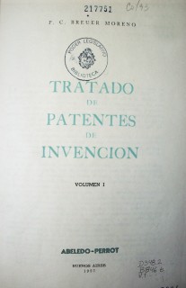 Tratado de patentes de invención
