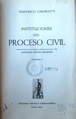 Instituciones del Proceso Civil
