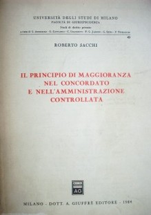 Il principio di maggioranza nel concordato e nell'amministrazione controllata