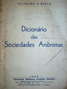 Dicionário das Sociedades Anônimas