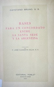 Bases para un concordato entre la Santa Sede y la Argentina