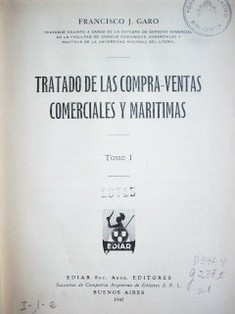 Tratado de las compra-ventas comerciales y marítimas