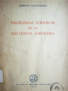 Problemas Jurídicos de la Sociedad Anónima