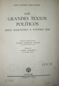 Los grandes textos políticos : desde Maquiavelo a nuestros días