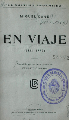 En viaje : (1881-1882)