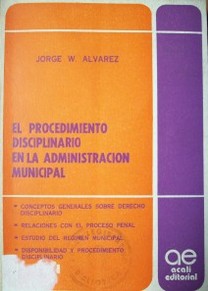 El procedimiento disciplinario en la Administración Municipal