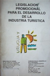 Legislación promocional para el desarrollo de la industria turística