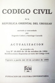 Código Civil de la República Oriental del Uruguay