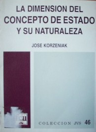 La dimensión del concepto de Estado y su naturaleza