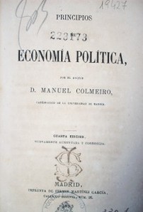 Principios de economía política