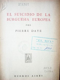 El suicidio de la burguesía europea